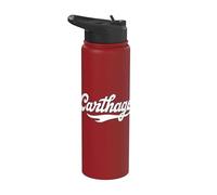 Carthage College Classic Athletic Script Throwback Vintage Stainless Steel Insulated Water Bottle