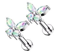 Cartilage Earrings - Butterfly Studs Titanium Alloy, Body Jewelry Versatile Design, Lightweight Durablee Build, Skin Friendly Comfortable Wear | Trendy Fashion Accessory, Stylish Ear Nose Earlobes