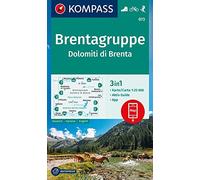 Cartina escursionistica n. 073 Dolomiti di Brenta: 3in1 Wanderkarte mit Aktiv Guide inklusive Karte zur offline Verwendung in der KOMPASS-App. Fahrradfahren. Skitouren.