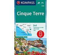 Cartina escursionistica n. 2450 Cinque Terre: 3-in-1 hiking map, with activity guide including map for offline use in the KOMPASS app