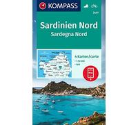 Cartina escursionistica n. 2497 Sardegna Nord; set di 4 cartine: inklusive Karte zur offline Verwendung in der KOMPASS-App. Fahrradfahren.