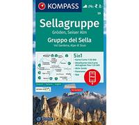 Cartina escursionistica n. 59 Gruppo di Sella, Val Gardena, Alpe di Siusi: 5in1 Wanderkarte mit Aktiv Guide, Detailkarten und Panorama inklusive Karte ... Fahrradfahren. Skitouren. Langlaufen.