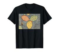 Cartografía Medieval del Mapa del Mundo de Clover Leaf Camiseta