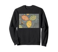 Cartografía Medieval del Mapa del Mundo de Clover Leaf Sudadera