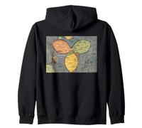 Cartografía Medieval del Mapa del Mundo de Clover Leaf Sudadera con Capucha