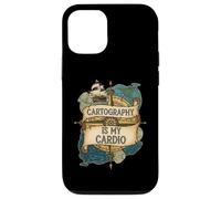 Cartography Is My Cardio Funny Map Lover Geographer Carcasa para iPhone 12/12 Pro