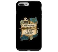 Cartography Is My Cardio Funny Map Lover Geographer Carcasa para iPhone 7 Plus/8 Plus