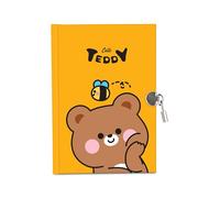 Cartomania Diario secreto con candado Stay Noted, tema osito, marrón, caja de regalo incluida, para niños y niñas, idea de regalo