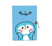 Cartomania Diario secreto con candado Stay Noted, tema pingüino, azul, caja de regalo incluida, para niños y niñas, idea de regalo
