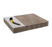 Cartón Rascador con Juguetes, 38×30cm, Blanco