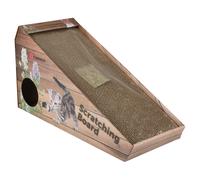 Cartón Rascador Para Gatos Con Juguete De Ratón Y Catnip 48x20,5cm