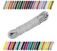 CARTONARE Cordón elástico de 2 mm y 3 mm para costura, manualidades y exteriores, goma redonda, cuerda expansora, banda elástica plateada (metálica), 2 mm x 2 m