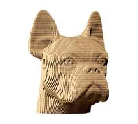 3D rompecabezas bulldog de cartón reciclado