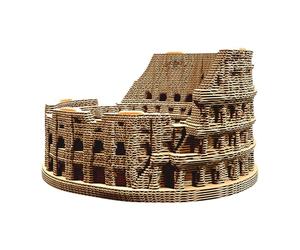 Cartonic - Coliseo - Roma - Italy - Constructor de cartón 3D - Modelo dimensional - Regalo para adultos y niños - Figura arquitectónica - Conjunto de rompecabezas