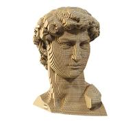 Juego de rompecabezas 3D CARTONIC - David - Puzzle 3D de cartón - El cartón se convierte en una figura en relieve - Todas las edades - 94 Piece Cardboard 3D Jigsaw Puzzle (CARTDAV)