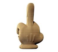 Juego de rompecabezas 3D CARTONIC - Middle Finger - Puzzle 3D de cartón - El cartón se convierte en una figura en relieve - Todas las edades - 84 Piece Cardboard 3D Jigsaw Puzzle