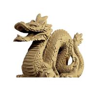 Cartonic Dragon 3D Puzzle de cartón - 126 piezas, 27 × 18 × 11 cm, materiales reciclados, kit de escultura DIY