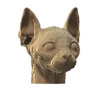 Juego de rompecabezas 3D Cartonic - Gato Sphynx - Puzzle 3D de cartón - El cartón se convierte en una figura en relieve - Todas las edades - 103 Pieces Cardboard 3D Jigsaw Puzzle