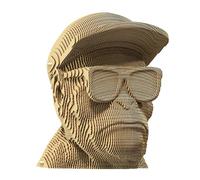 Cartonic - Puzzle 3D Monkey - Conjunto de rompecabezas 3D Cartonic - Mono - No escuchar nada - Puzzle 3D de cartón - El cartón se convierte en una figura en relieve (See NO Evil)