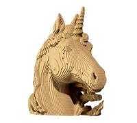Puzzle 3D CARTONIC en Carton- Unicornio: Entretenimiento cautivador y Aventura estimulante para desarrollar sus habilidades - El cartón se convierte en una figura en alivio