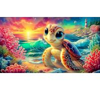 Cartoon 1000 Piezas Papel Reciclado Juego de Puzzle Juego desafiante Regalo Divertido & Actividad en casa para Adultos y niños de 12+ años 38x26cm/1000pcs