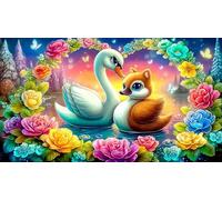 Cartoon 1000 Piezas Puzzle para Adultos y niños de 12 años y más Papel Reciclado Juego Familiar Divertido & desafiante 38x26cm/1000pcs