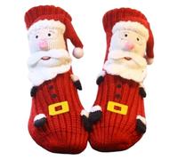 Cartoon 3D Christmas Socks - Thick Wool Warmers, Non-Slip Santa Knit Socks for Women | Warm Winter Floor Stockings for Indoor Lounging, Family, Friends, Fall, Spring, Cold Weather, Christmas