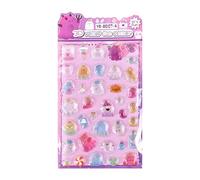 Cartoon Animal Stickers - Adorable Assorted 3D Decal Set, Mini Decorative Craft Accessories, Creative Personalization Collection for Teens Students Boys Girls Scrapbooking Journaling Projects