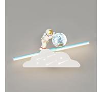 Cartoon Astronaut Wall Lamp, 12W Ultra Thin Metal with Acrylic(Left,Threecolor Light)