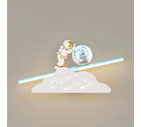 Cartoon Astronaut Wall Lamp, 12W Ultra Thin Metal with Acrylic(Left,Warm Light)