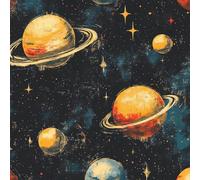 Cartoon Astronauta Papel de Pared Autoadhesivo Espacio Planeta Pelar y Pegar Papel Pintado Adhesivo Impermeable Mate Removible Wallpaper para Dormitorio Muebles Armario Pared Salon Pegatina 0.3x5 m