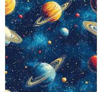Cartoon Astronauta Papel Pintado Autoadhesivo 0.45x5 m Espacio Planeta Decorativo Muro Pegatina Impermeable Mate Papel Pared Grueso Fácil Limpiar Wallpaper para Dormitorio Salon Adhesivo Muebles