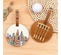 Cartoon Austin Texas - Bolsa organizadora de camisetas de golf, bolsa deportiva portátil marrón con clip para cinturón, fácil de transportar