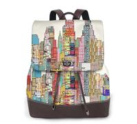 Cartoon Austin Texas - Mochila de cuero para mujer, bolsa para libros de escuela secundaria y universidad, mochila ligera e informal para cada temporada