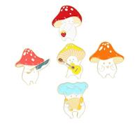 Cartoon Back Enamel Pins Mushroom Lapel Dress Badge Useful Breastpin Brooch Adorable Pin Alloy