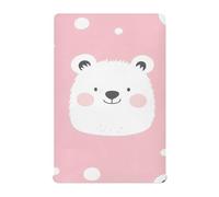 Cartoon Bear - Ropa de cama blanca para bebé, cuna infantil, 132 x 71 cm, sábanas para recien nacido