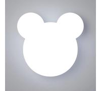 Cartoon Bear Wall Light, Modern Led Wall Lamp, Princess Room Decorative Lighting Wall Sconces, White Acrylic Wall Lights, Nordic Minimalist Wall Lamps for Children'S Room (Size : Tri-Color Ligh/Dimmin