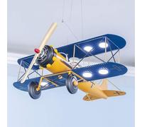 Cartoon Biplane Ceiling Light Fixture, Airplane Chandelier Hanging Lamps and Lanterns,Pendant Ceiling Light