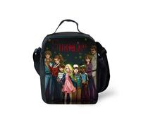 (Cartoon)Bolsa de lonchera aislada con patrón de Stranger Things bolsas de picnic al aire libre regalos niños