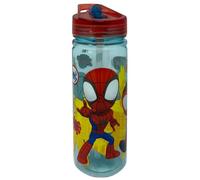 CARTOON Botella de agua Tritan Spidey and His Amazing Friends Marvel Ecozen con boquilla plegable para niños, 580 ml, sin BPA