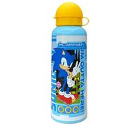 CARTOON Botella de aluminio Sonic botella con chupete para niños de 500 ml amarillo