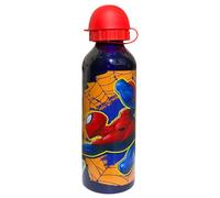 CARTOON Botella Infantil Aluminio Botella 500ml con Pico (Spiderman, Rojo 2)