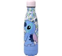 CARTOON Botella térmica de acero inoxidable con tapa abatible, botella térmica de acero inoxidable para niños, 500 ml (Stitch, rosa)