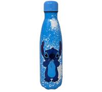 CARTOON Botella térmica de acero inoxidable con tapa abatible, botella térmica de acero inoxidable para niños y niñas, 500 ml (Stitch, azul claro)