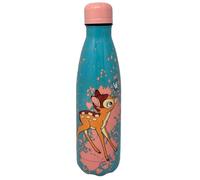 CARTOON Botella térmica de acero inoxidable con tapa desmontable, botella térmica de acero inoxidable para niños, 500 ml (Bambi, rosa)