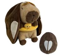 Cartoon Breathing Capybara Plush - Soft Hugging Doll with Light and Music | Adjustable Calming Toy for Kids Teens Adults, Bedtime Companion, Bedroom Dorm Living Room Decor