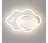 Cartoon Bunny Wall Lamp, Metal Bracket Wall Light with Acrylic Shade, Children's Room Decorative Lighting Wall, Wall Lamps, Bedside Wall Lights - 21W -3 Color Modes