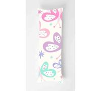 Cartoon Butterfly Body Pillow Case Cover 35x100cm, Long Backrest Cushion Pillow Protector with Zipper, Decorative Bedding Pillowcase, Soft Body Pillow Cover for Couch Bedroom Pink