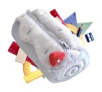 Cartoon Cake Makeup Pouch For Girls Students Travel Office School Storage | Large Capacity Plush Roll Pencil Case Features A Cute Cake Design For Storing Pens Sticky Notes Erasers Rulers Cosmetic