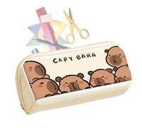 Cartoon Capybara estuche-8.66x3.94x1.9in organizador de la bolsa de, bolsa de de compartimento, calidad de material duradero de doble compartimento Cartoonn Pencill | de alma